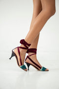 Alberta Farretti tie up heels