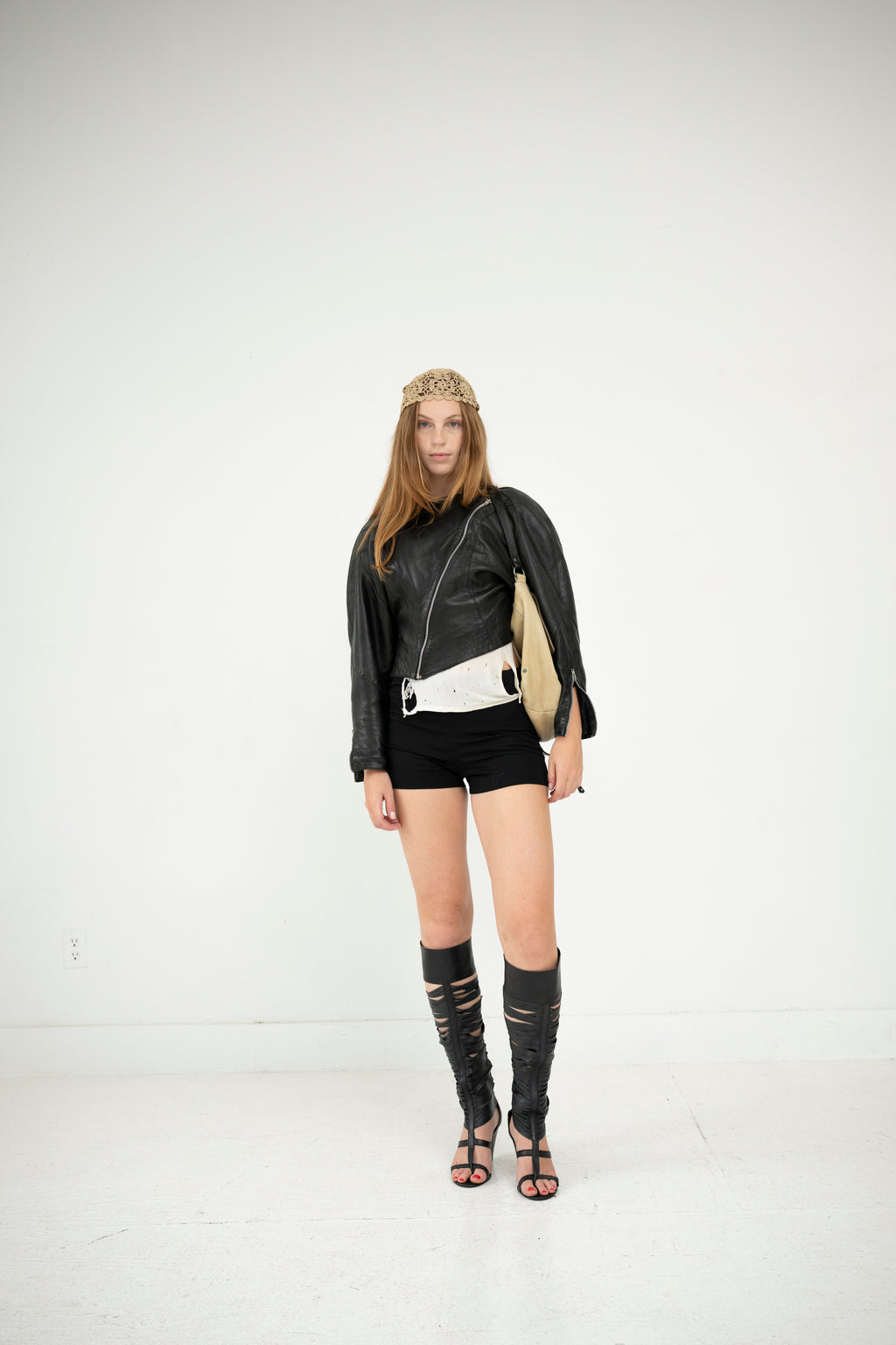 Asymmetric Leather Jacket